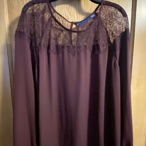 Apt. 9 Burgundy Lace Top